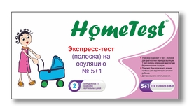 HomeTest №5+1 Тест для диагностики периода овуляции (5шт.) + 1 тест на беременность