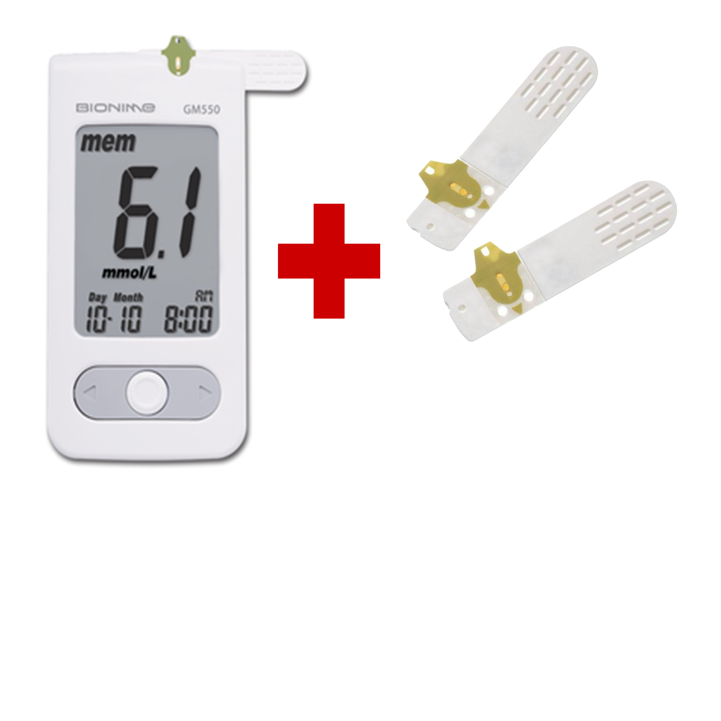 Акция BIONIME Rightest GM550 Глюкометр + Rightest GS550 (50шт.)